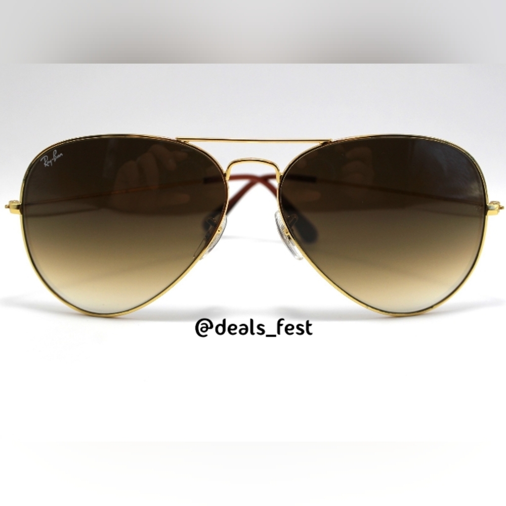 Model Display Ray-Ban Aviator Gradient Brown Rb30… - image 8